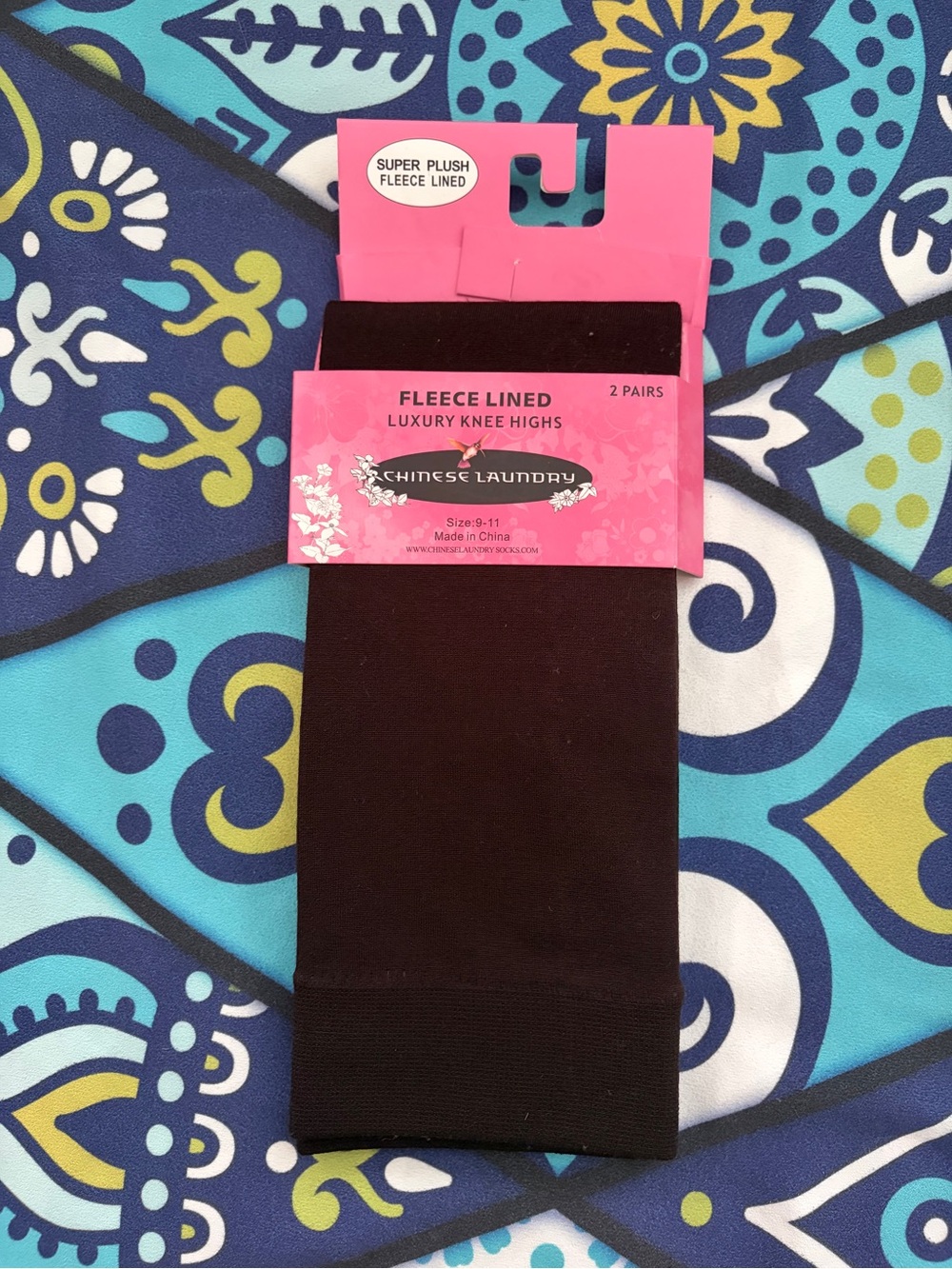 NWT Chinese Laundry Fleece-Lined Knee Highs - Dark Brown Size 9-11